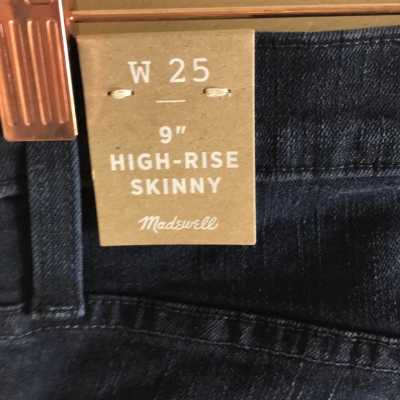 NWT Madewell 9” high-rise skinny jeans 25W - Picture 6 of 9